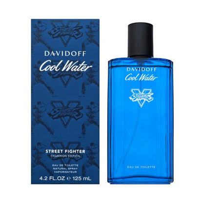 Fragancia masculina Cool Water Street Fighter de Davidoff EDT 125ml con notas frescas acuáticas y cítricas
