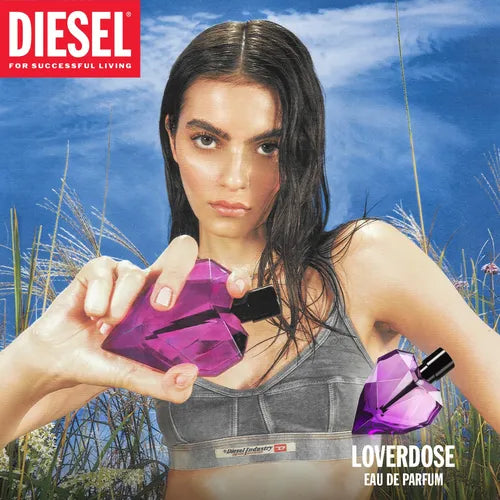 Detalle del frasco Perfume Diesel Loverdose Mujer oriental vainilla