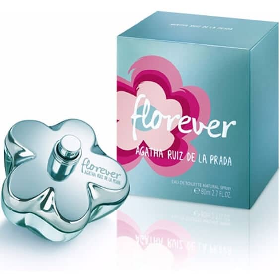 Perfume Florever Agatha Ruiz de la Prada para mujer fragancia floral fresca con notas de peonía jazmín y almizcle presentación de 80 ml Eau de Toilette

