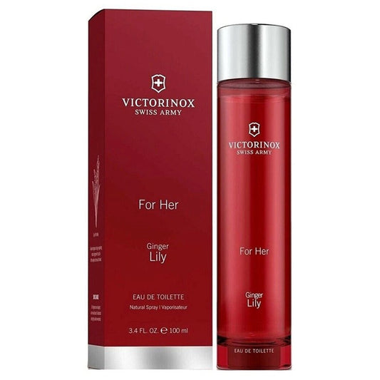 Perfume Ginger Lily Victorinox Swiss Army para mujer fragancia floral fresca con notas de lirio de jengibre peonía y almizcle presentación de 100 ml Eau de Toilette