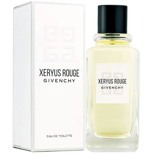 Botella roja Givenchy Xeryus Rouge EDT 100ml para hombre con diseño cilíndrico
