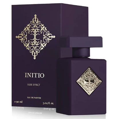perfume initio side effect en frasco rojo oscuro con detalles dorados