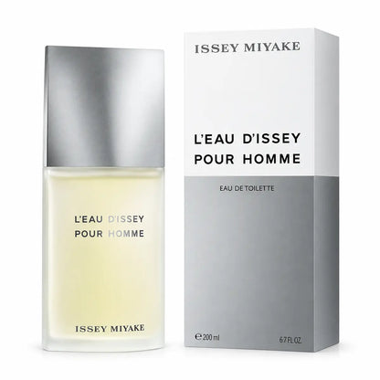 frasco y caja originales de issey miyake l'eau d'issey pour homme edt 200 ml