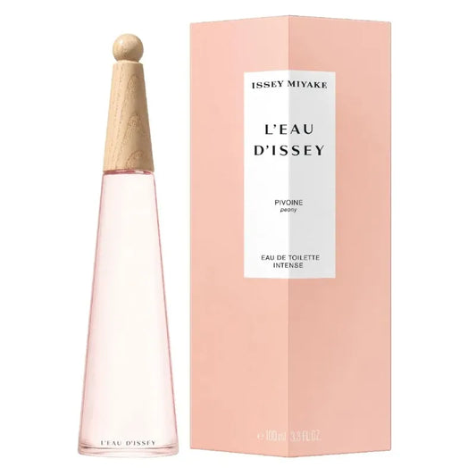 perfume issey miyake pivoine peony en presentación elegante
