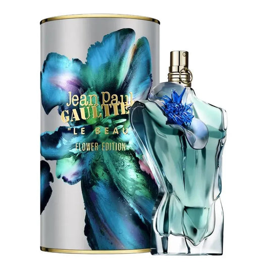 perfume jean paul gaultier le beau flower en presentación premium