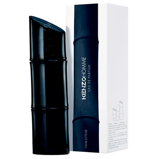 perfume kenzo homme en presentación icónica azul