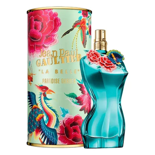 Perfume La Belle Paradise Garden de Jean Paul Gaultier para mujer EDP 100ml con exquisita fragancia floral frutal y notas de vainilla
