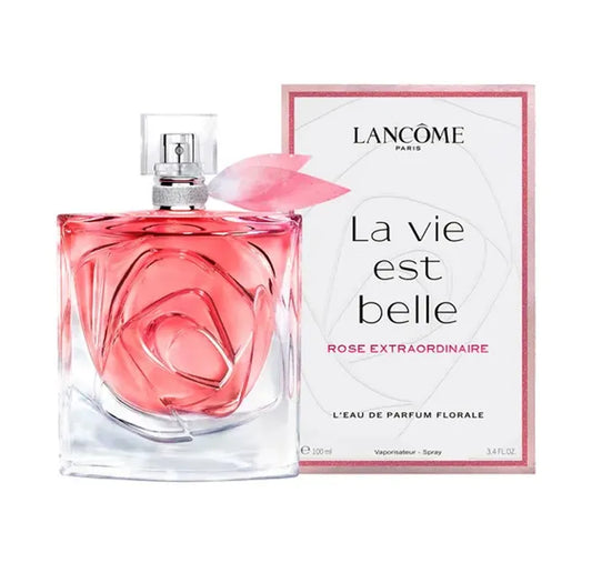perfume la vie est belle rose extraordinaire lancome en frasco rosa