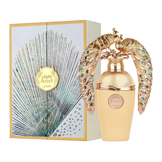 Perfume Lattafa Afeef Eau de Parfum unisex 100ml con sofisticada fragancia amaderada especiada
