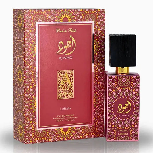 Perfume Lattafa Ajwad Pink To Pink para mujer Eau de Parfum 60ml con dulce fragancia floral frutal
