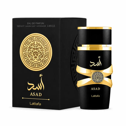 perfume lattafa asad edp 100 ml con notas de tabaco, café y vainilla
