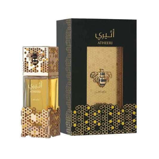 Perfume Lattafa Atheeri Eau de Parfum unisex 100ml con sofisticada fragancia floral amaderada
