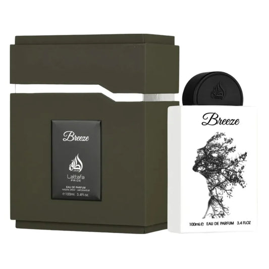Perfume Lattafa Breeze Eau de Parfum unisex 100ml con fresca fragancia acuática cítrica ideal para clima cálido
