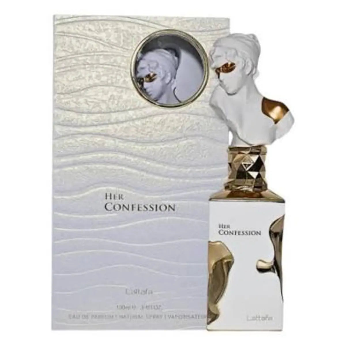 Presentación del perfume femenino Lattafa Her Confession de 100 ml
