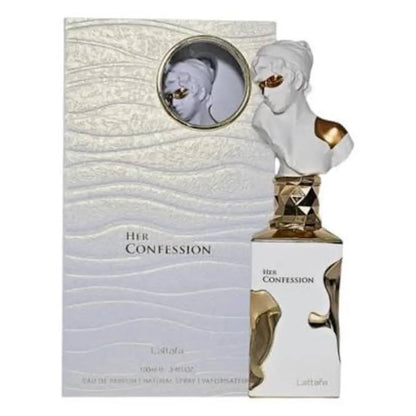 Presentación del perfume femenino Lattafa Her Confession de 100 ml