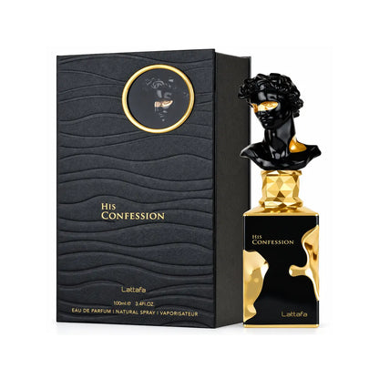 perfume lattafa his confession edp 100 ml para hombre con aroma oriental amaderado