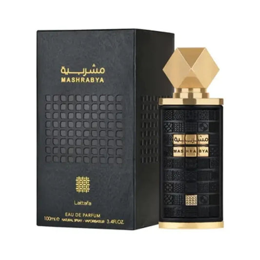 Perfume Lattafa Mashrabya fragancia oriental unisex 100ml Eau de Parfum con notas exóticas y duraderas
