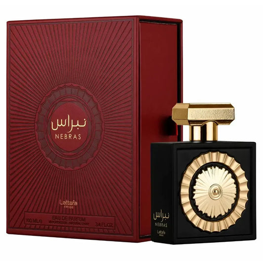Perfume Lattafa Nebras Eau de Parfum unisex 100ml con intensa fragancia oriental vainillada
