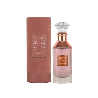 Perfume Lattafa Velvet Rose fragancia floral femenina con intensas notas de rosas y vainilla 100ml Eau de Parfum
