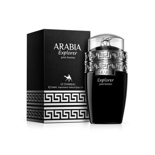 perfume le chameau arabia explorer edp 100 ml para hombre con aroma de cuero y frutas