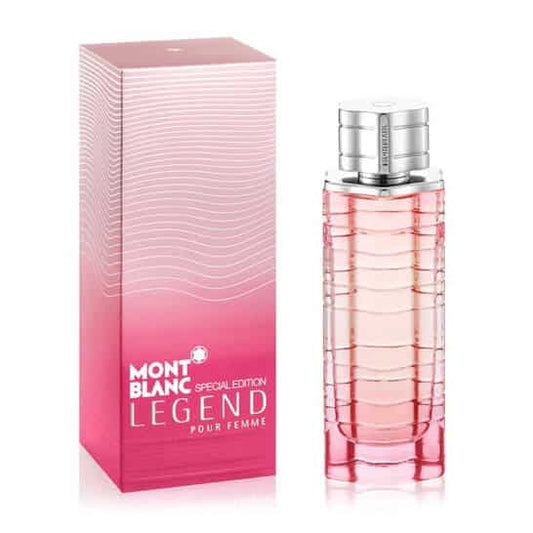Botella blanca Legend Special Edition Mont Blanc 75ml para mujer con estrella plateada