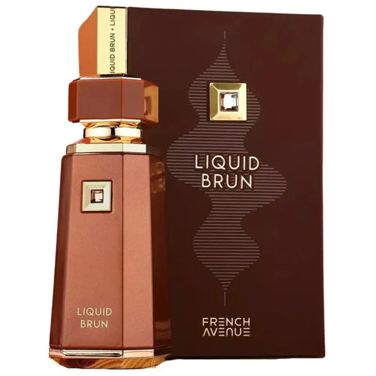 perfume liquid brun french avenue en frasco negro elegante