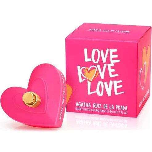 fragancia femenina love love love agatha ruiz de la prada eau de toilette 80ml ideal para uso diario con notas juveniles y alegres
