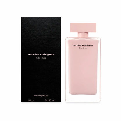 perfume narciso rodriguez for her edp 150 ml con frasco rosa y caja negra