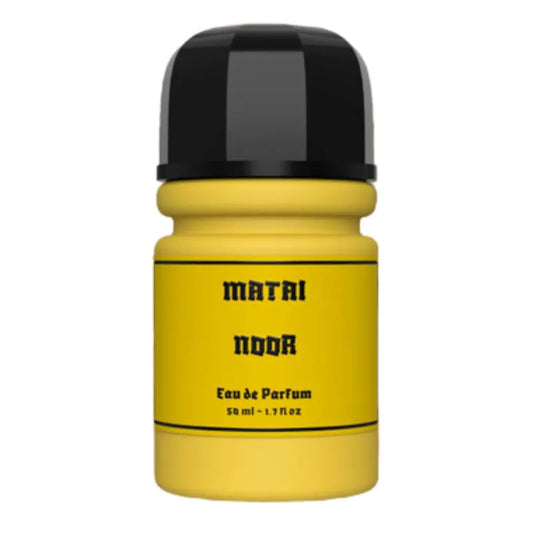 Botella blanca del perfume Noor Matai 50ml EDP con diseño minimalista y elegante