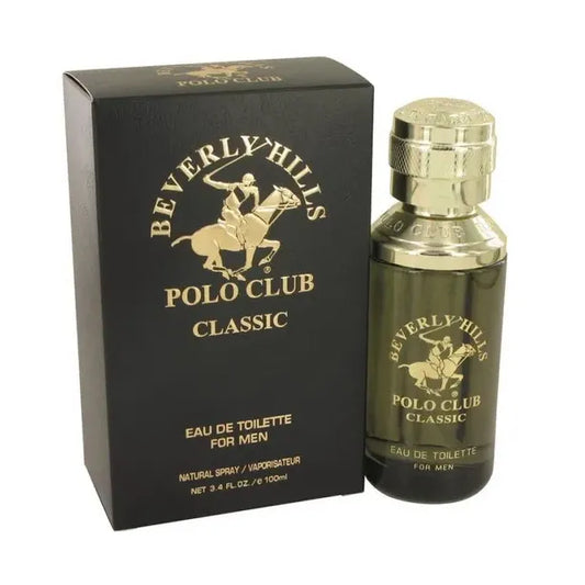 Botella verde perfume Polo Club Classic Beverly Hills EDT 100ml para hombre