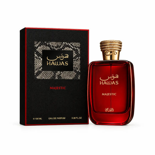 perfume rasasi hawas majestic edp 100 ml unisex con aroma fresco, verde y amaderado