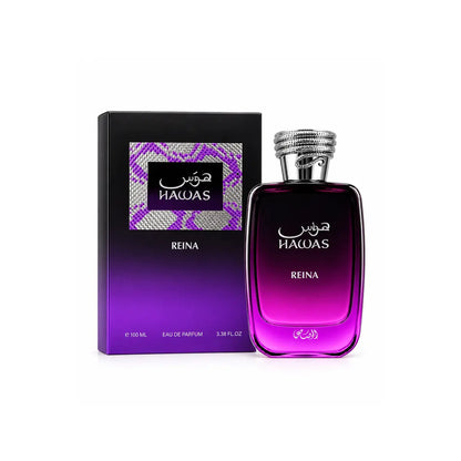 perfume rasasi hawas reina edp 100 ml con notas de pera, coco, café y vainilla
