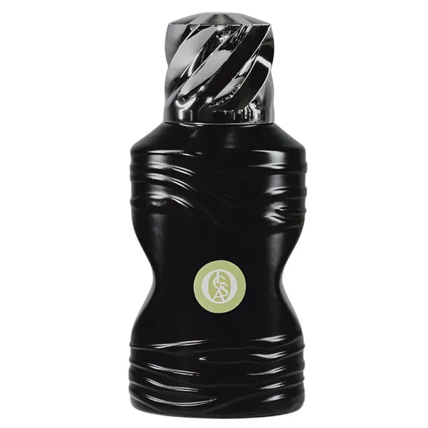 Botella verde oscuro del perfume Rocky Woods Oussa 80ml con diseño rústico y textura leñosa