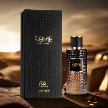 Presentación original del perfume Rome Pour Homme Mast Perfume
