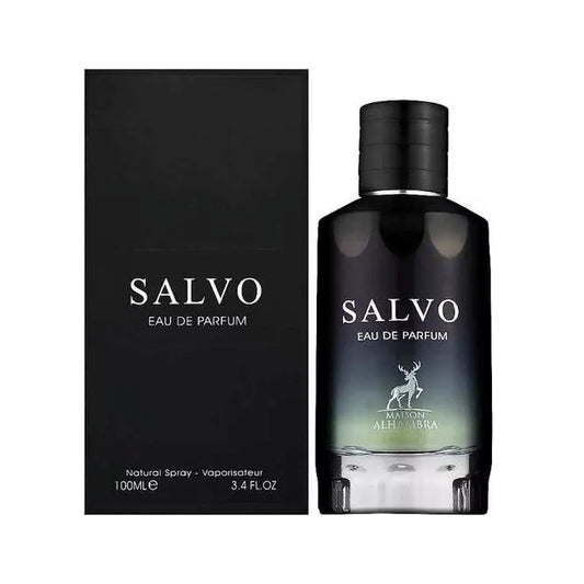 Perfume Salvo Maison Alhambra para hombre fragancia amaderada especiada con notas de cardamomo pimienta negra y madera de cedro presentación de 100 ml Eau de Parfum