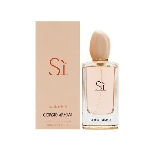 Perfume Si de Giorgio Armani para mujer Eau de Toilette 100ml con fresca versión de la icónica fragancia floral chypre
