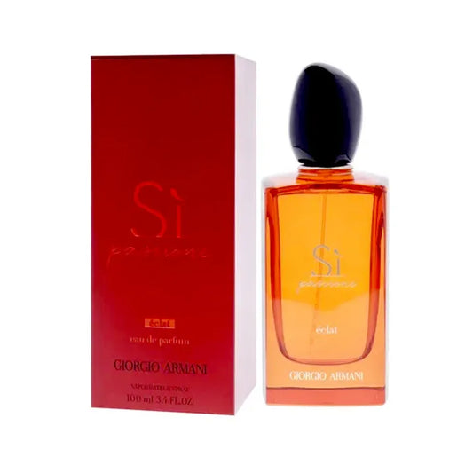 Perfume Si Passione Eclat de Giorgio Armani para mujer Eau de Parfum 100ml con vibrante fragancia floral frutal y notas de grosella
