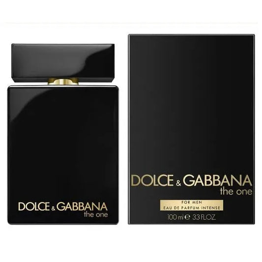 Botella negra elegante The One Intense D&G EDP para hombre con detalle ámbar
