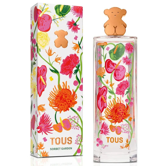 Botella rosa perfume Tous Sorbet Garden EDT 90ml para mujer con forma de osito