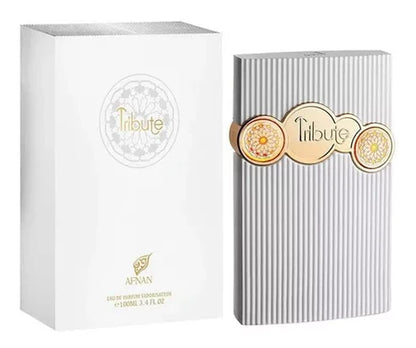 Afnan Tribute White perfume unisex en presentación de 100ml con notas acuáticas florales y musk ideal para ocasiones especiales
