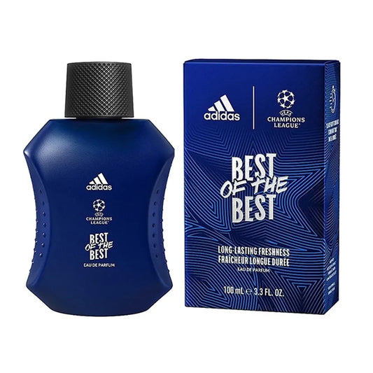 perfume adidas best of the best champions league eau de parfum de 100 ml para hombre con aroma fresco deportivo frasco moderno inspirado en el futbol