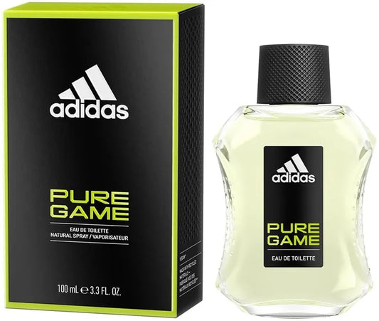 perfume adidas pure game eau de toilette de 100 ml para hombre con aroma amaderado especiado frasco moderno ideal para deportistas y hombres dinámicos
