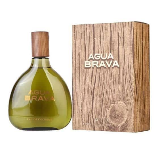 perfume agua brava antonio puig eau de cologne para hombre frasco de 500ml con diseño clásico en tono verde
