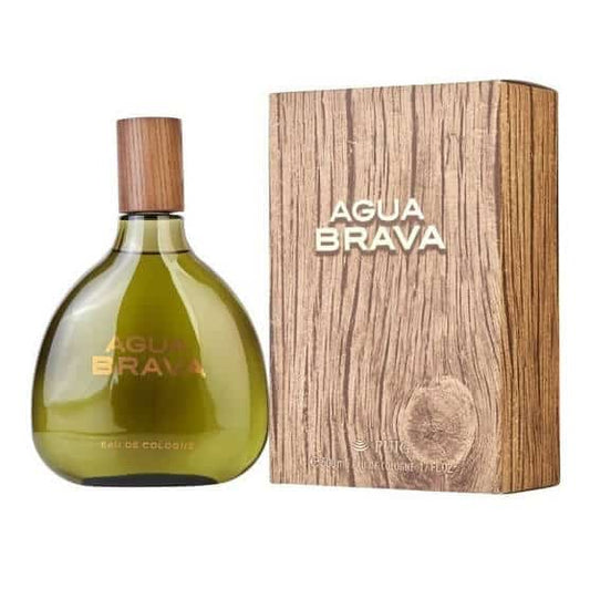 perfume agua brava antonio puig eau de cologne para hombre frasco de 500ml con diseño clásico en tono verde
