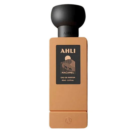 perfume ahli macamel eau de parfum frasco de 60ml con diseño de lujo y estilo oriental