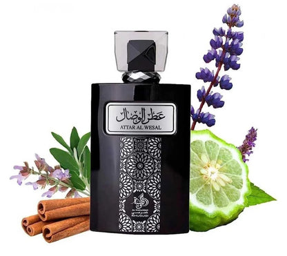 fotografía del perfume al wataniah attar al wesal destacando su aroma oriental floral y carácter sofisticado