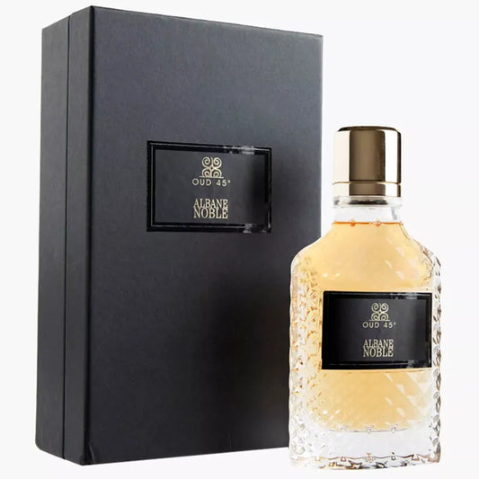 perfume albane noble oud 45 para hombre frasco de 100ml con diseño oscuro y elegante