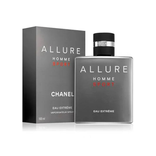perfume allure homme sport eau extreme chanel para hombre frasco de 100ml con diseño moderno y elegante
