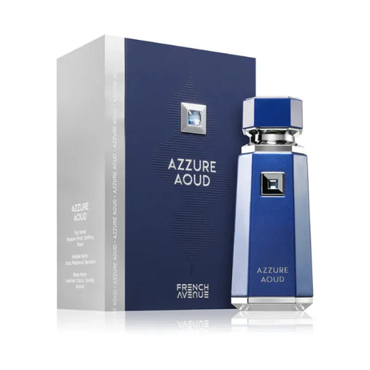 perfume azzure aoud french avenue eau de parfum para hombre frasco de 100ml con diseño moderno y elegante
