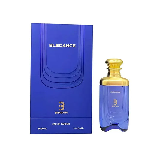 perfume bharara elegance eau de parfum frasco de 100ml con diseño moderno y acabado brillante
